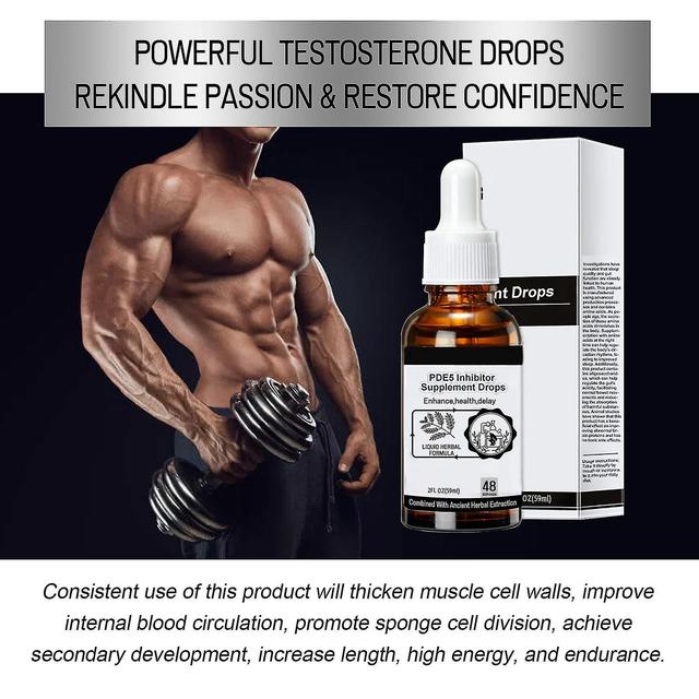 Secret Happy Drops For Strong Men, Pde5 Inhibitor Supplement Drop, Natural Strengthening Drops Enhancing Sensitivity & Pleasure 59st - 1st A on Productcaster.