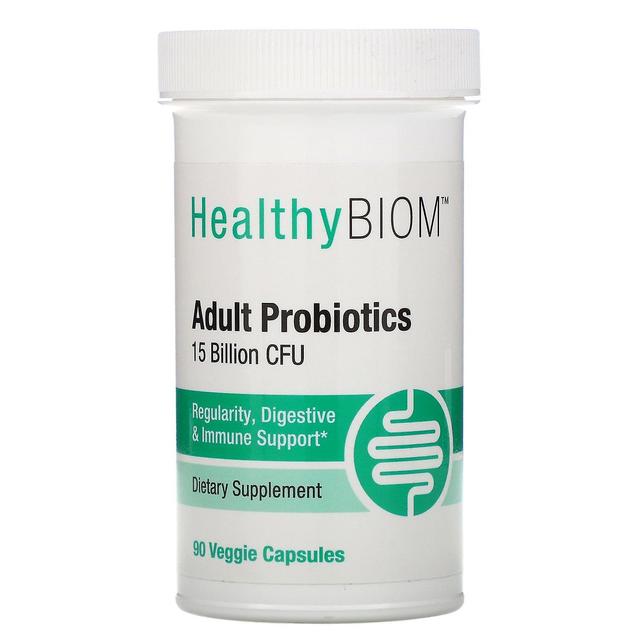 HealthyBiom, Adult Probiotics, 15 Billion CFU, 90 Veggie Capsules on Productcaster.