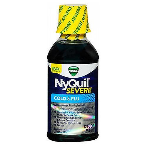 Procter & Gamble Vicks NyQuil Severe Cold & Flu Liquid, 12 oz (Pack of 1) on Productcaster.