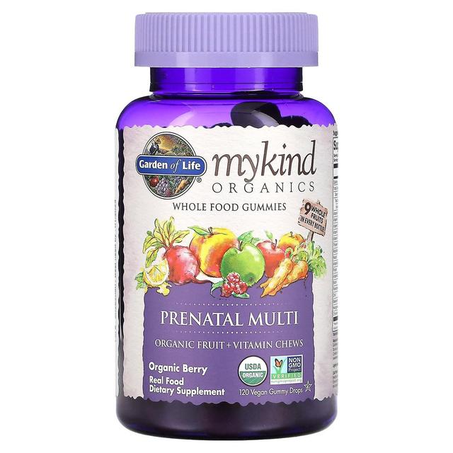 Garden of Life Livets have, MyKind Økologi, Prænatal Multi, Økologisk bær, 120 Veganske Gummy Drops on Productcaster.