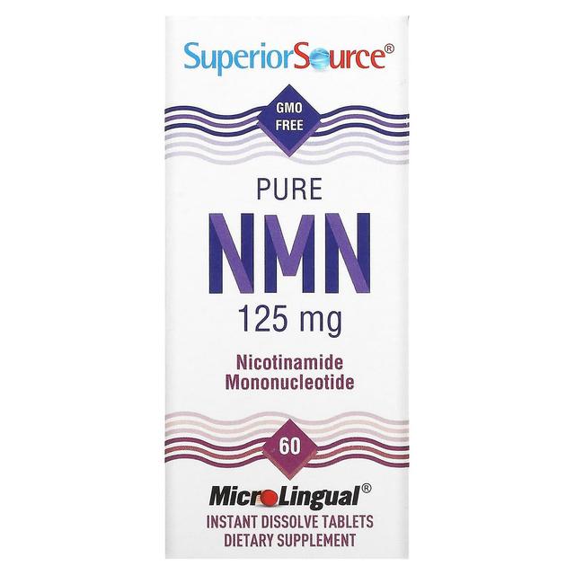 Superior Source Superior Kilde, Ren NMN, Nicotinamid Mononukleotid, 125 mg, 60 Instant Opløse tabletter on Productcaster.