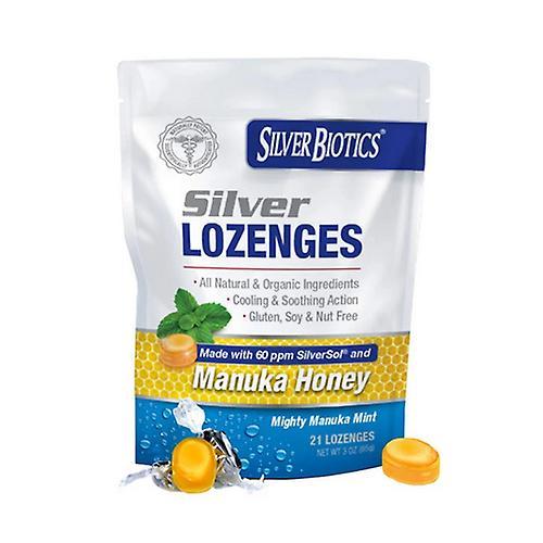 Silver Biotics (American Biotech Labs) Silver Lozenges with Honey, Mighty Manuka Mint 21 Count (Pack of 1) on Productcaster.