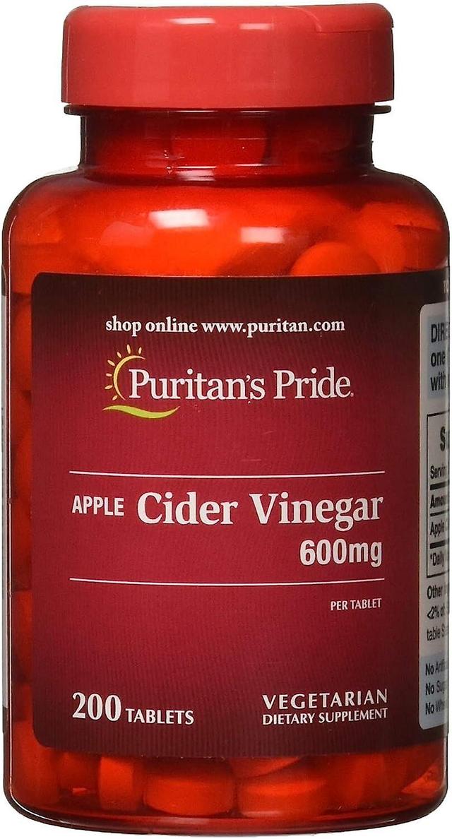 Timktv Puritan's Pride Apple Cider Vinegar 600 Mg Tablets, 200 Count PhotoColor Onesize on Productcaster.