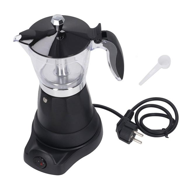 6 Cup 300ML Coffee Maker Portable Transparent Top Electric Italian Coffee Pot Machine for Home EU Plug 220?240V on Productcaster.