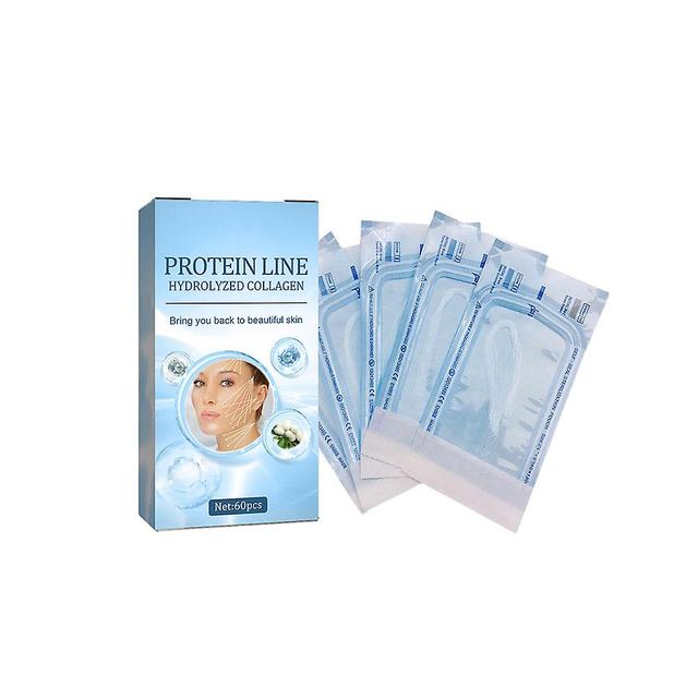 60pcs Protein Thread No Needle Gold Protein Line Absorbable Collagen For Facial Lift Anti Aging Hyaluronic Tightening Skin Tools on Productcaster.