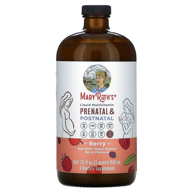 MaryRuth Organics, Liquid Multivitamin Prenatal & Postnatal, Berry, 32 fl oz (946 ml) on Productcaster.