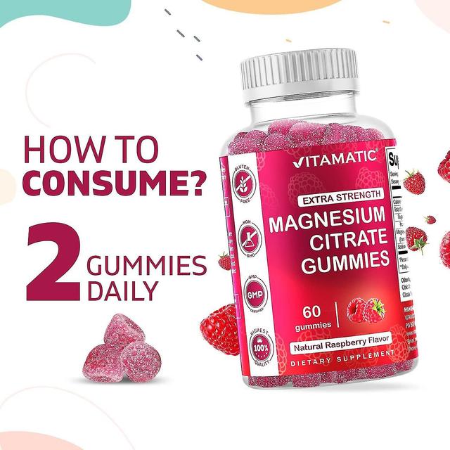 2-pack Magnesium Citrate Gummies For Healthy Relaxation Muscle And Heart Gummies With Magnesium Calcium Magnesium Chloride Gummies For Healthy Relaxat on Productcaster.