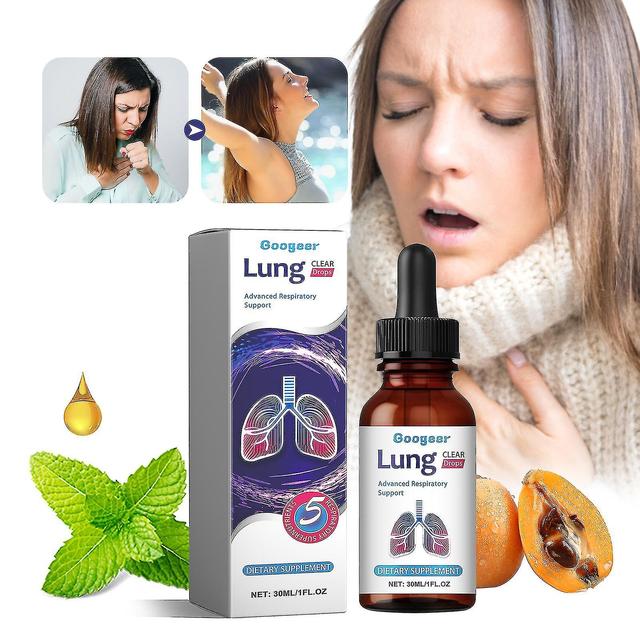 Lung Clear Pro Drops, Natural Respiratory Blend with Mullein, Deep Breathing, Eases Mucus, and Supports Asthma Jp 3pcs on Productcaster.