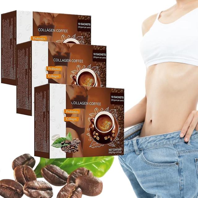 Kolagen kawowy, rozpuszczalna kawa kolagenowa w proszku wspiera energię, kolagenowy suplement kawowy Instant Coffee Mix Booster metabolizmu (65% zn... on Productcaster.