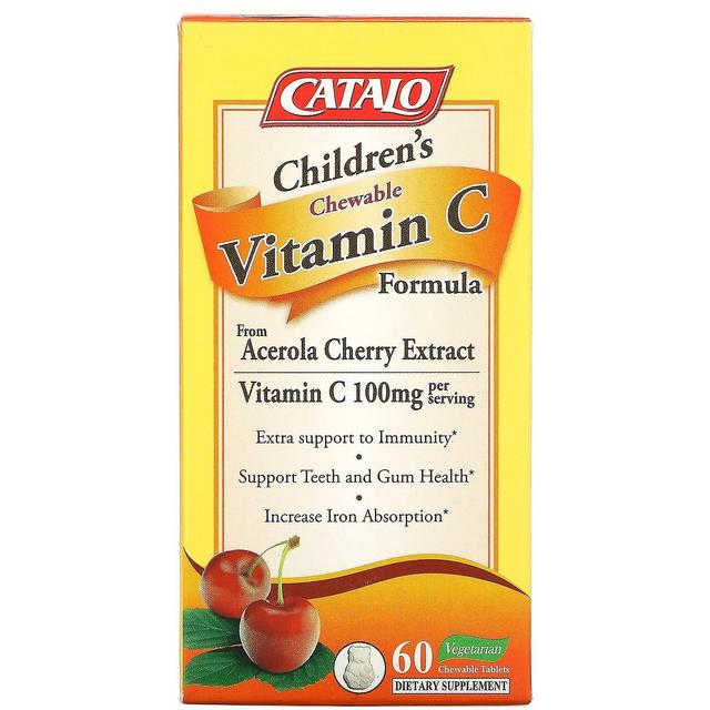 Catalo Naturals, Children's Chewable Vitamin C Formula, 50 mg, 60 Vegetarian Chewable Tablets on Productcaster.