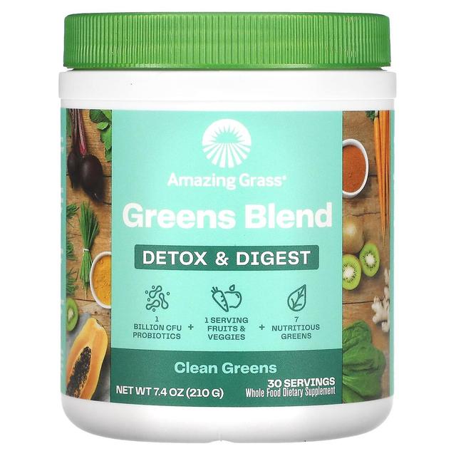 Amazing Grass, Greens Blend, Detox & Digest, 7.4 oz (210 g) on Productcaster.