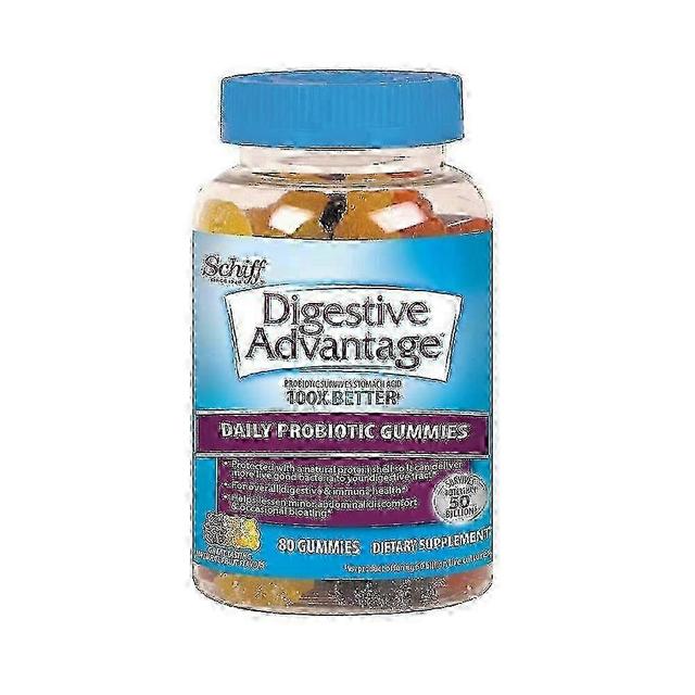 Digestive advantage daily probiotic gummies, natural fruit flavors, 80 ea on Productcaster.