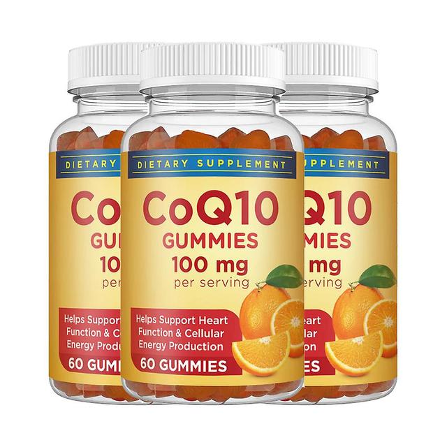 3 Balenie vitamínu 100 Vitamínový koenzým 10 Gummies Heart Koenzým Q10 Prírodný antioxidačný doplnok stravy on Productcaster.