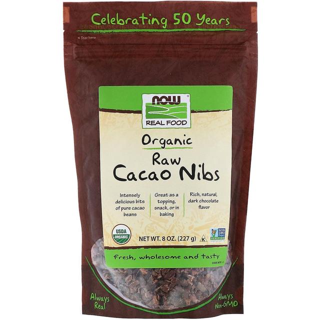 NOW Foods Agora Alimentos, Orgânicos, Nibs de Cacau Cru, 8 oz (227 g) on Productcaster.