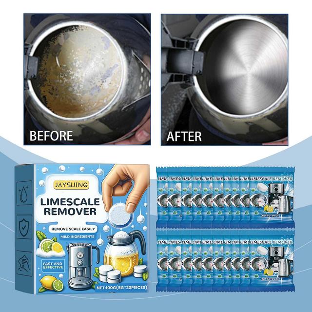 Flye Limescale Cleaning Tablets Electric Kettle Limescale Removal Tablets Lemon Descaling Tablets Flye242194 Blue Free Size on Productcaster.