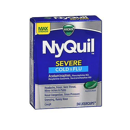 NyQuil Nyquil Rhume sévère & Grippe Liquicaps, 24 Caps (Paquet de 1) on Productcaster.