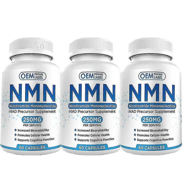 1-3 Flaschen Pure-nmn Nicotinamid-Mononukleotid Extreme Potenz 250mg Kapseln Hohe Qualität 3Flaschen on Productcaster.