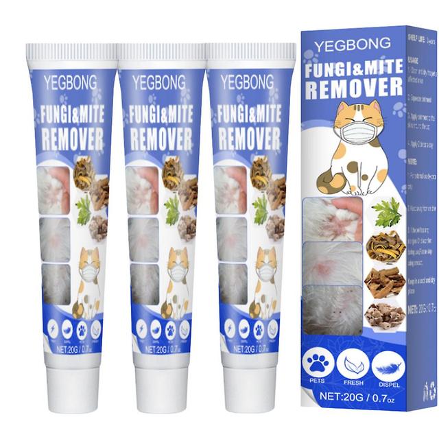 3-pack Creme de Pele para Animais de Estimação, Creme para Remoção de Ácaros de Animais de Estimação, Creme para Remoção de Fungos Anti-coceira par... on Productcaster.