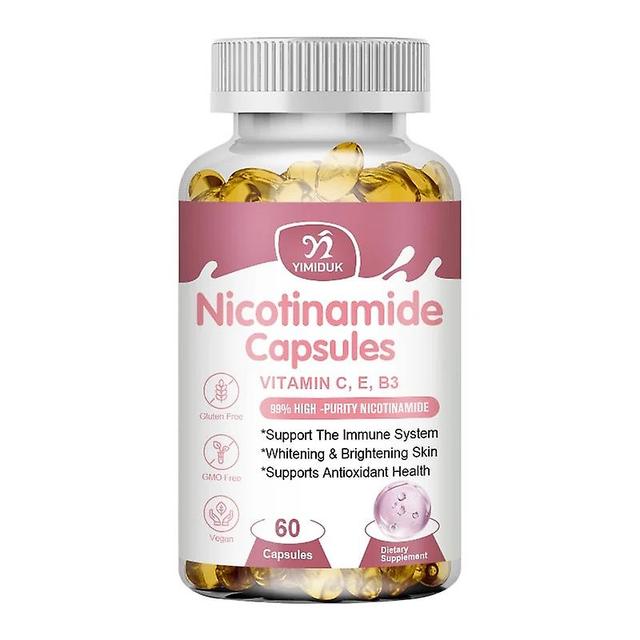 Eccpp Nicotinamide Whitening Vb3 Capsules Antioxidant Brightens Skin Tone & Repairs Skin Complex Vitamin C & E Supplement Diet 1 Bottles 120 pcs on Productcaster.