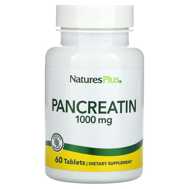 NaturesPlus, Pancreatin, 1,000 mg, 60 Tablets LONG on Productcaster.