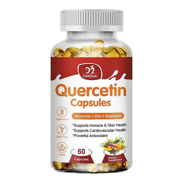 Sofirn Quercetin Capsules 6-In-1 With Bromelain Vitamin C & Zinc Increases Antioxidant Balanced Immune System Vegan Supplements 1 Bottles 120 PCS on Productcaster.