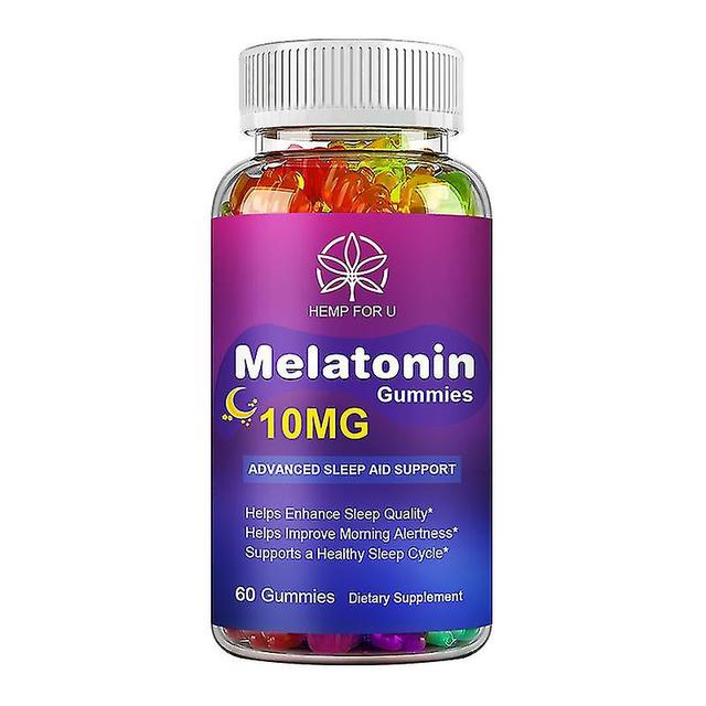 Hfu 10mg Melatonin Gummies Anxiety Stress Relief Help Deep Sleep Save Relieve Insomnia Melatonin For Audlt Middle-aged Elderly 60pcs on Productcaster.