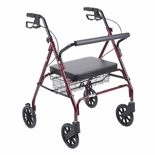 Drive Medical Bariatric 4 Wheel Rollator drive Go-Lite Red Steel Frame, Count of 1 (Pack of 1) on Productcaster.