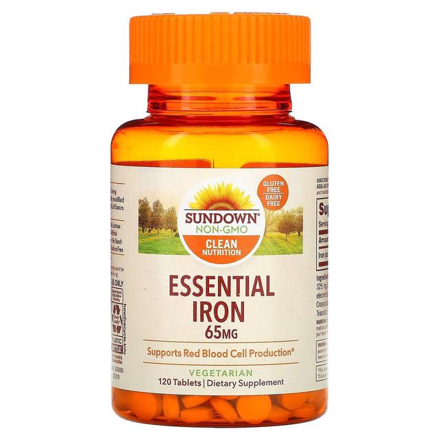 Sundown Naturals, Ferro essenziale, 65 mg, 120 Compresse on Productcaster.