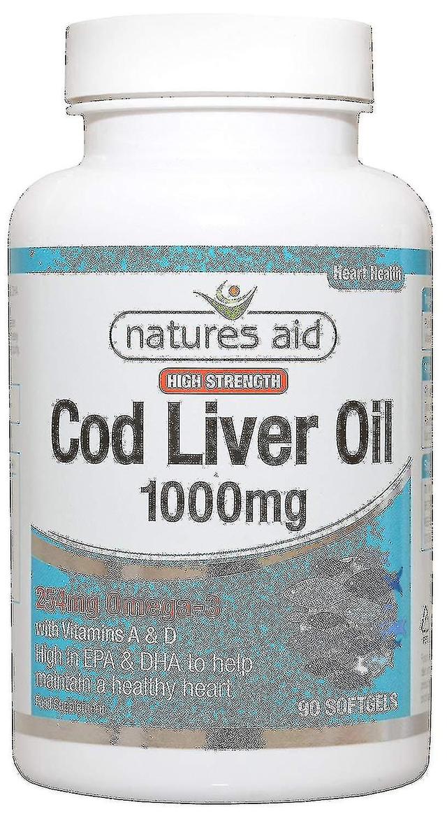 Natures Aid Levertraan (Hoge Sterkte) 1000mg, 90 Capsules (Beter Dan 1/2 Prijs!) on Productcaster.