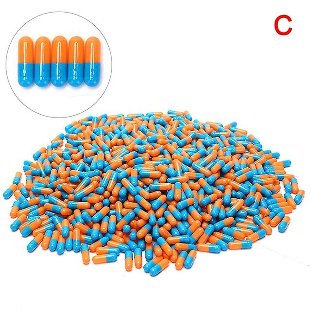 Ronaldo 1000stk / taske Størrelse 2# Tom hård gelatine kapsel medicin kapsel 7 farver tom pilleæske tom separa on Productcaster.