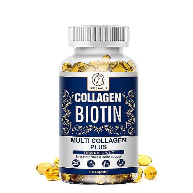 Guoguo Beau Collagen Biotin Capsule For Hair Growth Supports Hair, Nails,skin Health Prevent Alopecia Areata & Hair Loss Beauty Health 120PCS on Productcaster.