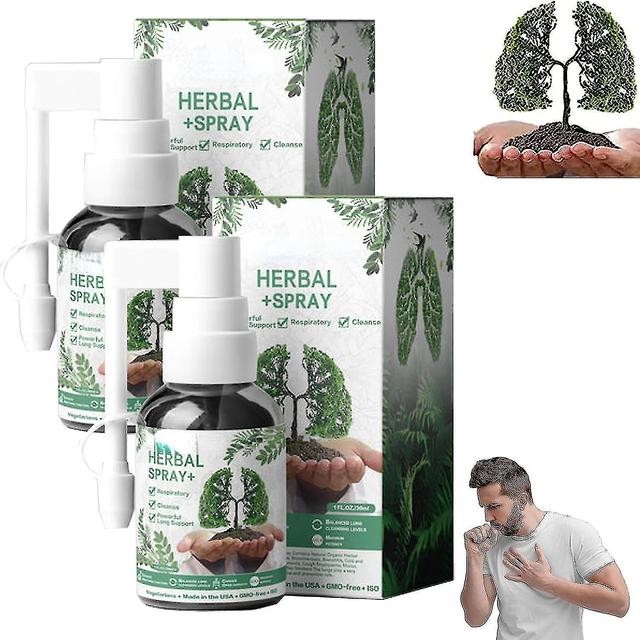 Timei Herbal Lung Cleanse Mist-powerful Lung Support,30ml Herbal Spray,natural Herbal Lung Essence 2 Pcs on Productcaster.