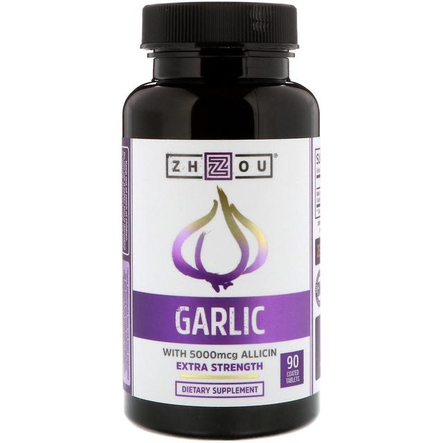 Zhou Nutrition, Garlic Extra Strength, 90 Coated Tablets on Productcaster.