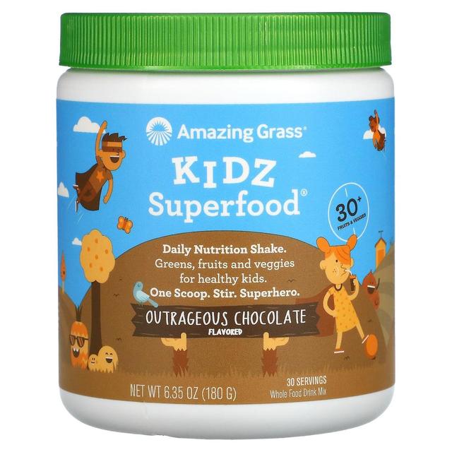 Amazing Grass, Kidz Superfood, Outrageous Chocolate, 6.35 oz (180 g) on Productcaster.