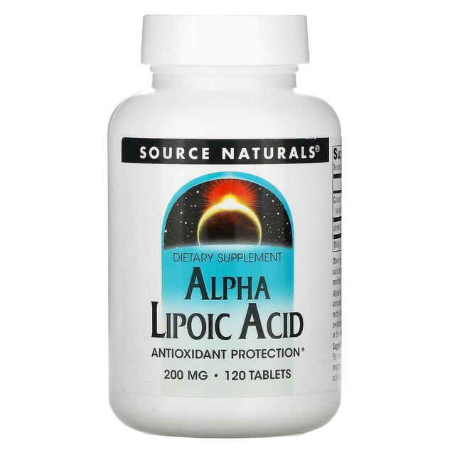 Source Naturals Lähde Naturals, alfa-lipoiinihappo, 200 mg, 120 tablettia on Productcaster.