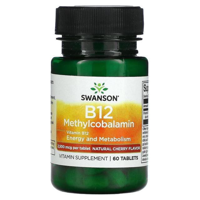 Swanson, B12, Methylcobalamin, Cherry, 60 Tablets on Productcaster.