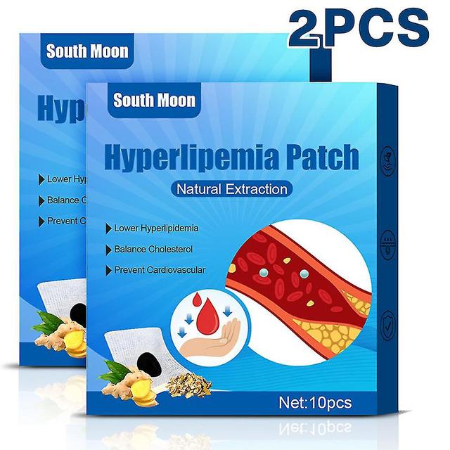 1/2 Pack Of Hyperlipidemia Stickers Natural Extracts Reduce Hyperlipidemia, Balance Cholesterol, Prevent Cardiovascular Disease 2pcs on Productcaster.