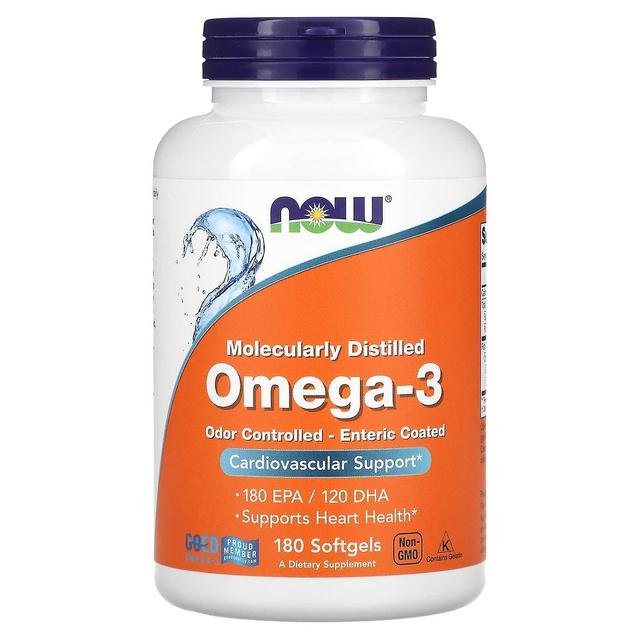 NOW Foods NOW Alimentos, Omega-3, 180 EPA / 120 DHA, 180 Cápsulas gelatinosas on Productcaster.