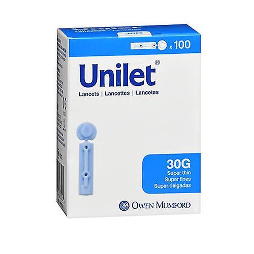 Lancet Unilet Super Thin 30G s Monouso Sterile, 100 Ciascuno (Confezione da 1) on Productcaster.