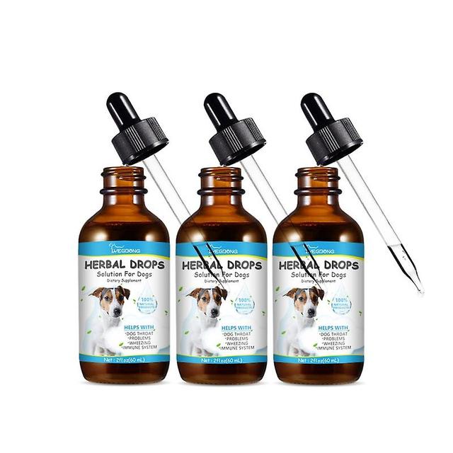 Pet Wellbeing Throat Gold For Dogs - Naturlig urtehoste, hals og respiratorisk støtte til hunde 3pcs on Productcaster.