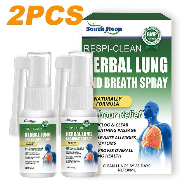 1/2Pcs Respinature System Herbal Lung Cleanse & Repair Spray Powerful Lung Breathing Support Herbal Spray on Productcaster.