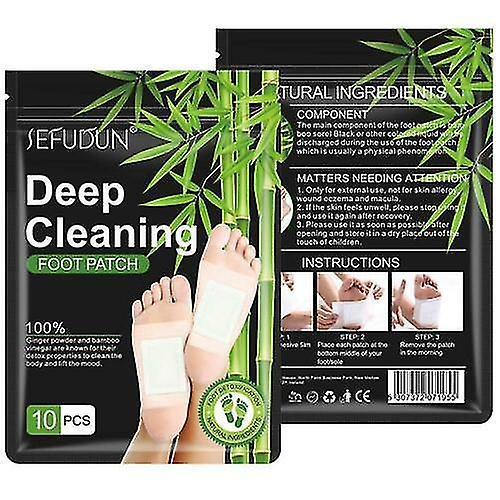 Suning Detox Foot Pads Deep Cleansing Foot Patches W/ Bamboo Vinegar Ginger Powder 10-50pcs 10pcs on Productcaster.