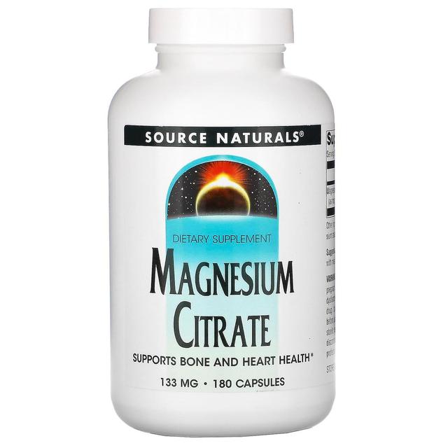 Source Naturals, Magnesium Citrate, 133 mg, 180 Capsules on Productcaster.