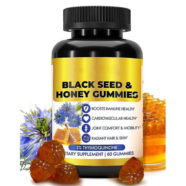 Black Seed Oil og rå honning gummies øge immunitet og strålende hår og hud kosttilskud 1 pcs on Productcaster.