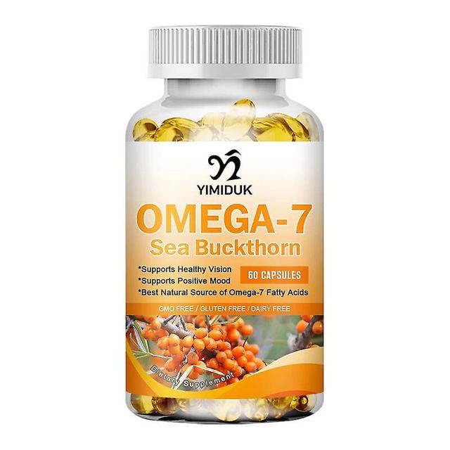 Visgaler Omega 7 Sea Buckthorn Capsules Soothes Gastrointestinal Tract Support Liver Health Relieve Dry Eye Boost Vision 1 Bottles 60 pcs on Productcaster.