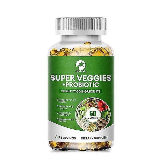 Huamade Kexinsh Super frugter og grøntsager kapsler naturlige vegetabilske probiotiske kapsel fyldt med vitaminer og mineraler 60 veg on Productcaster.