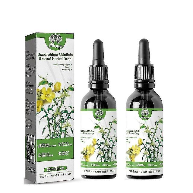 Dendrobium Mullein Extract - Powerful Lung Cleanse Respiratory Herbal Drop 2PCS on Productcaster.