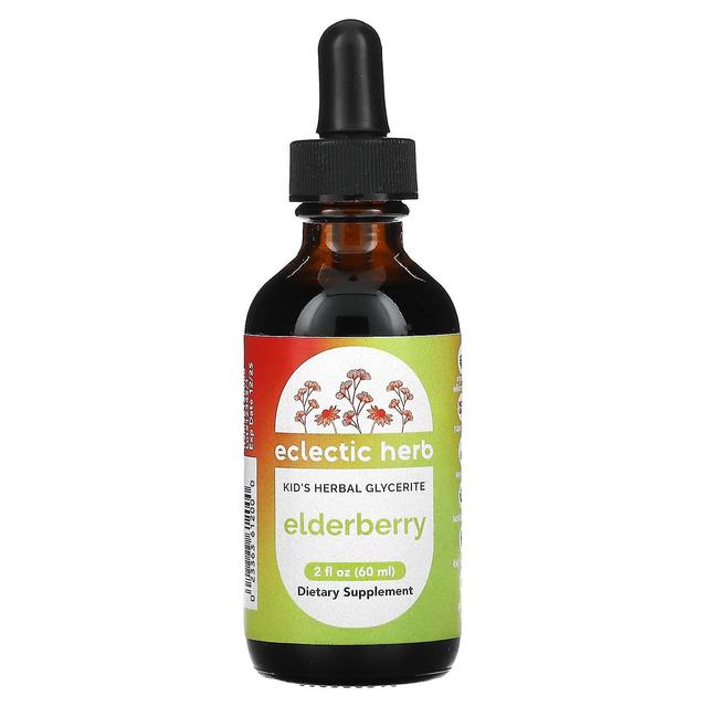 Eclectic Institute, Kid's Herbal Glycerite, Elderberry, 2 fl oz (60 ml) on Productcaster.