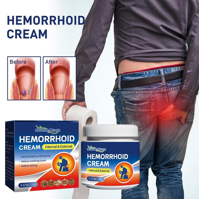 5pcs South Moon Hemorrhoids Cream Repairs Internal And External Mixed Anus Soothing Anus To Eliminate Swelling, Itching And Pain Of Flesh Balls on Productcaster.