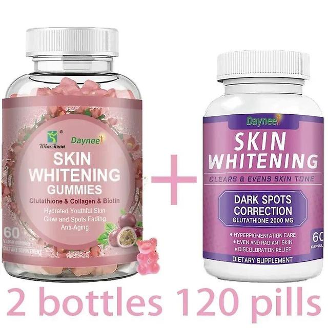 Venalisa 2 bottles of skin glutathione gummies+glutathione skin capsules beauty and health food on Productcaster.